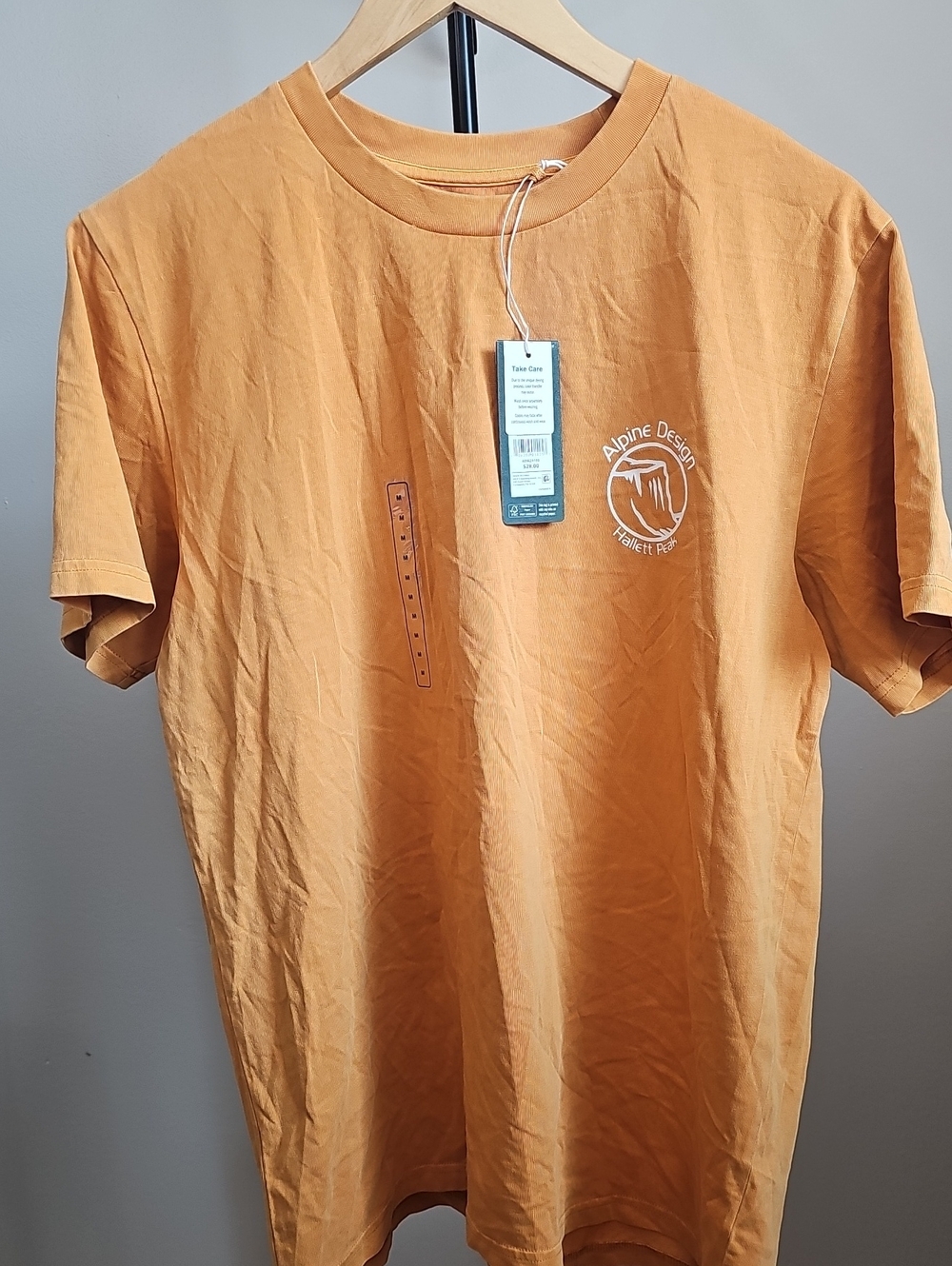 Alpine Design Men's Short-Sleeve Tee in Mustard Yellow